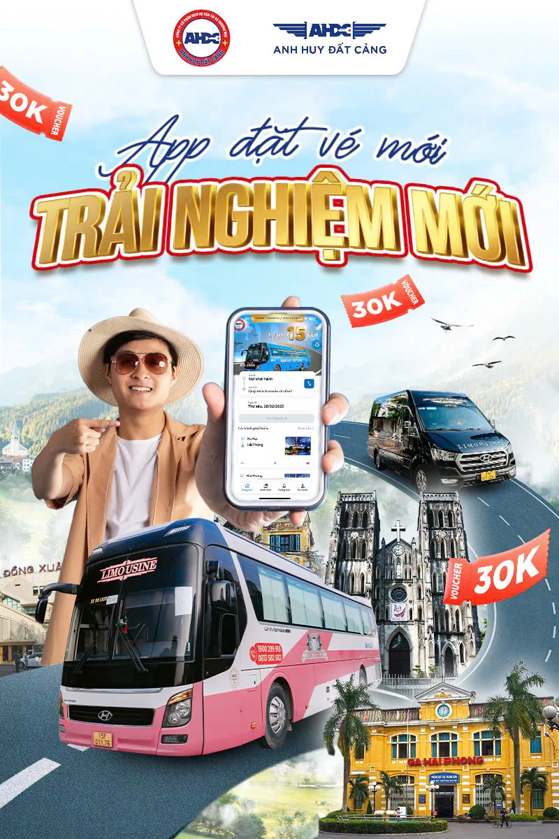 Anh Huy Đất Cảng ra mắt app đặt vé mới – Nâng tầm trải nghiệm mỗi hành trình!